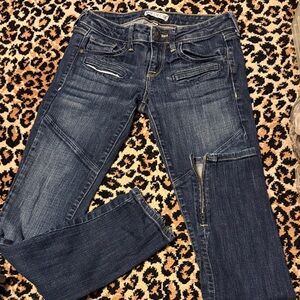 Wildfox Dark Blue Zip Ankle Jeans